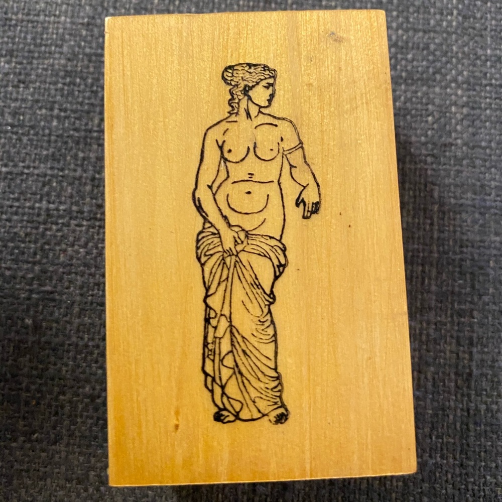 RUBBER STAMP Venus Goddess Greek Aphrodite Nude Female Art Woman Love Beauty Joy